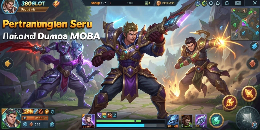 Tampilan gameplay MOBA yang seru di 380SLOT.
