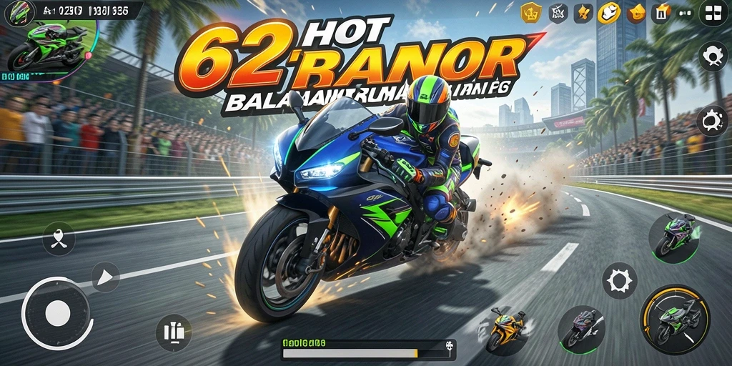 Tampilan dramatis balapan motor di 62HOT