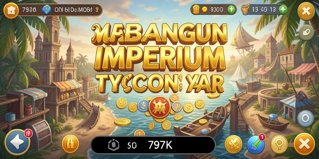 Tampilan gameplay <strong>797K</strong> yang menarik dengan elemen manajemen bisnis.