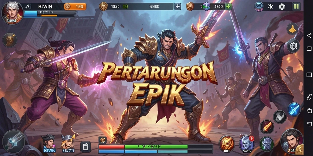 Gameplay seru dan dinamis dalam pertarungan epik BIWIN.