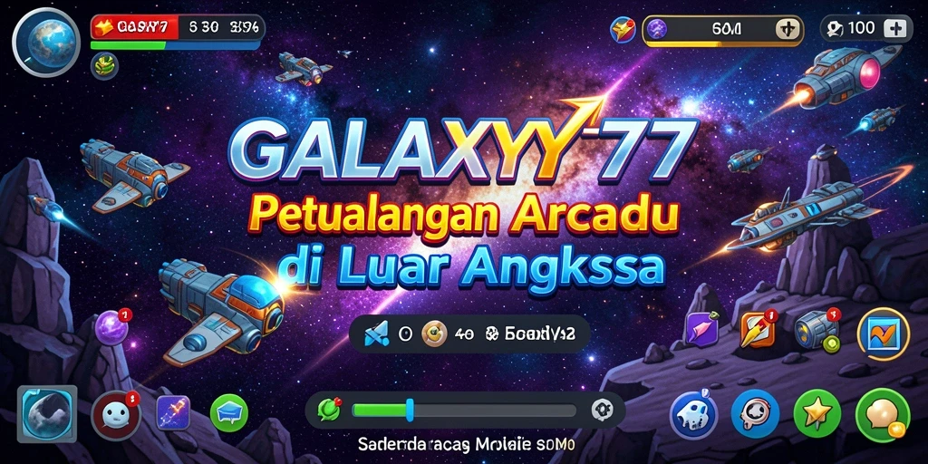 Tampilan gameplay Arcade yang seru di GALAXY77.
