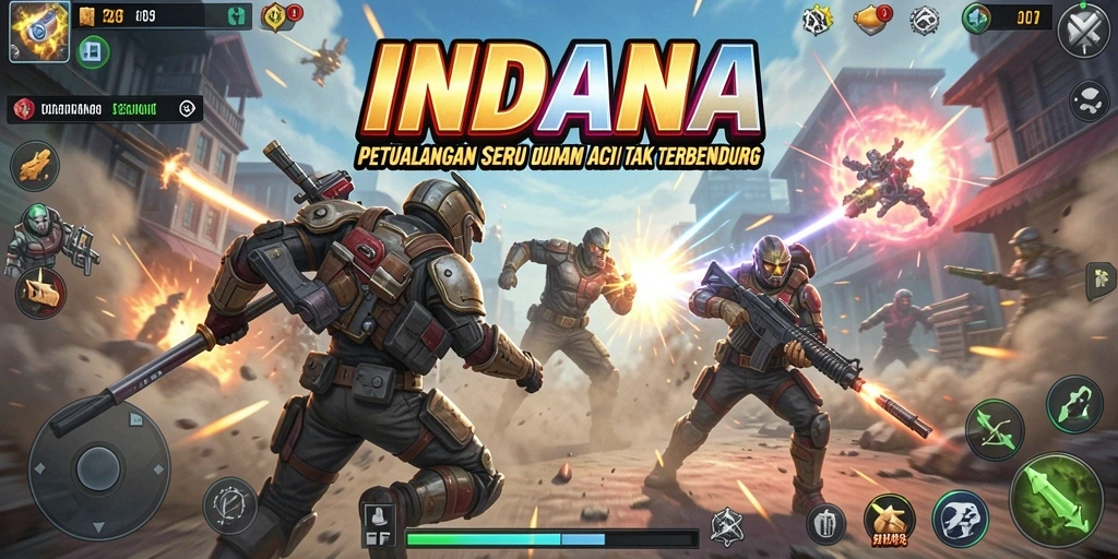 Tampilan gameplay INDAAA yang seru dan penuh aksi.