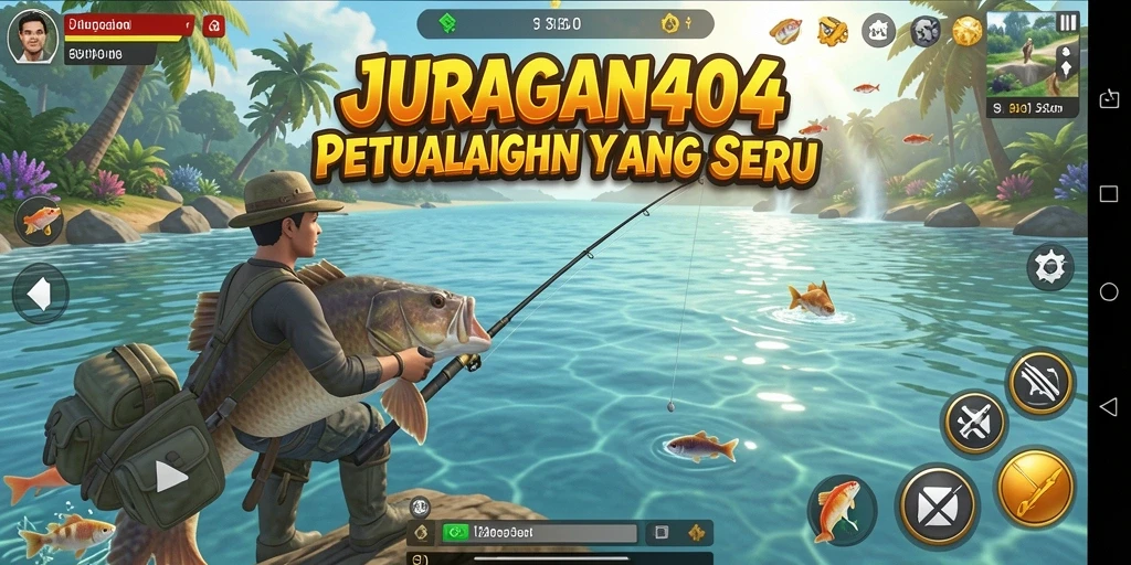 Tangkapan ikan dalam gameplay JURAGAN404 yang menarik.