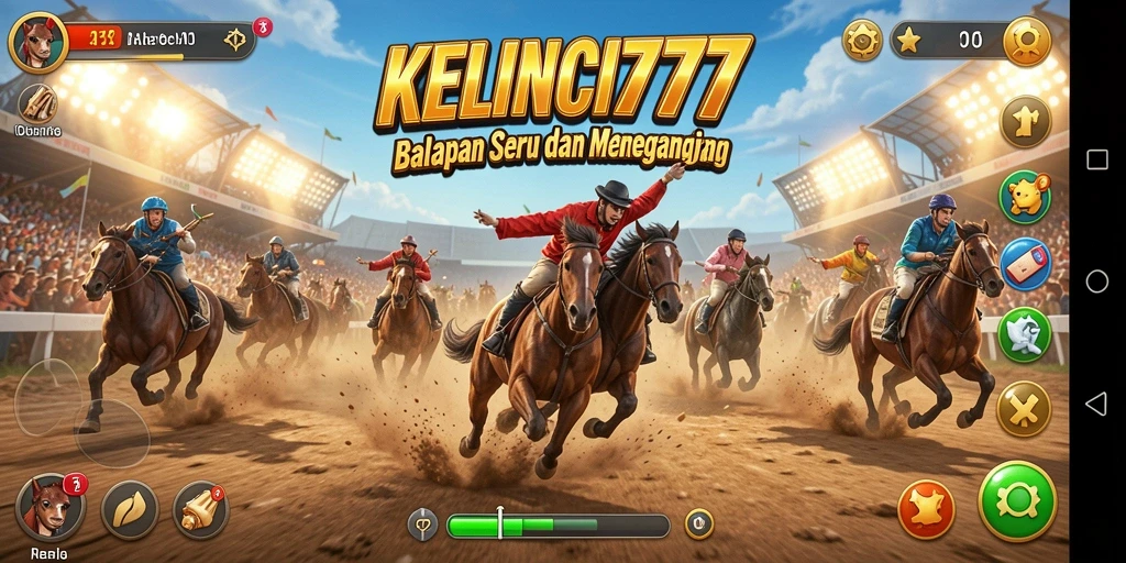 Screenshot gameplay KELINCI777 menampilkan balapan yang seru dan mendebarkan.