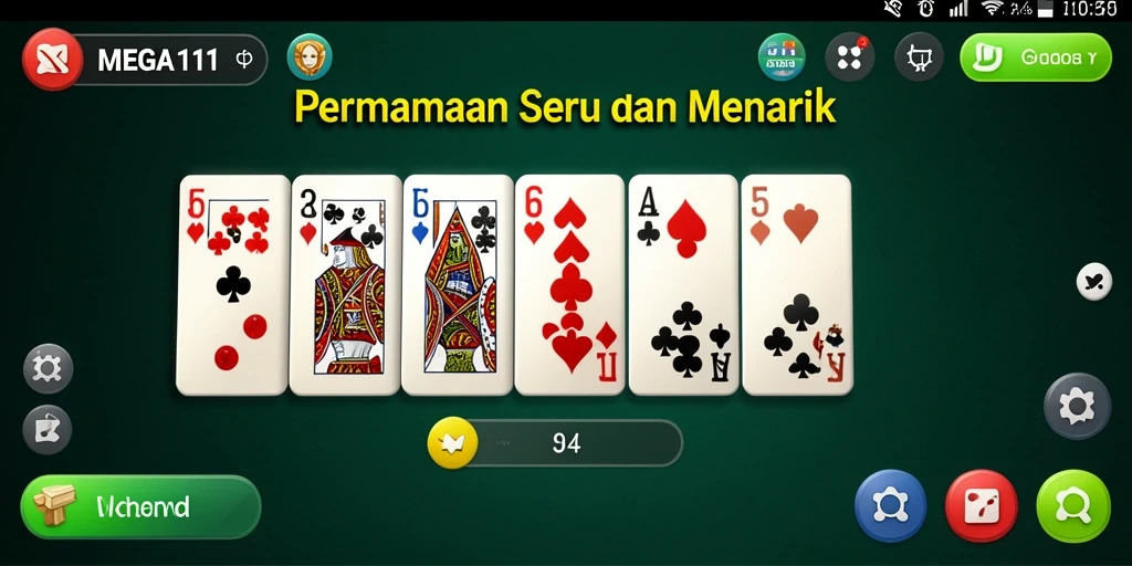 Tampilan menarik dari gameplay MEGA111 saat bermain Domino.