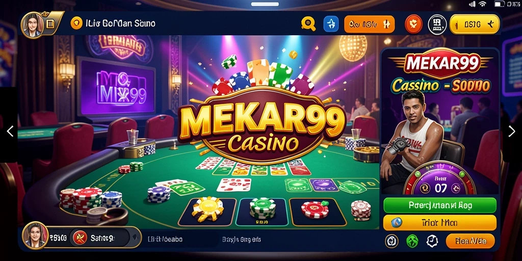 Gameplay Live Casino yang seru dan interaktif di MEKAR99.