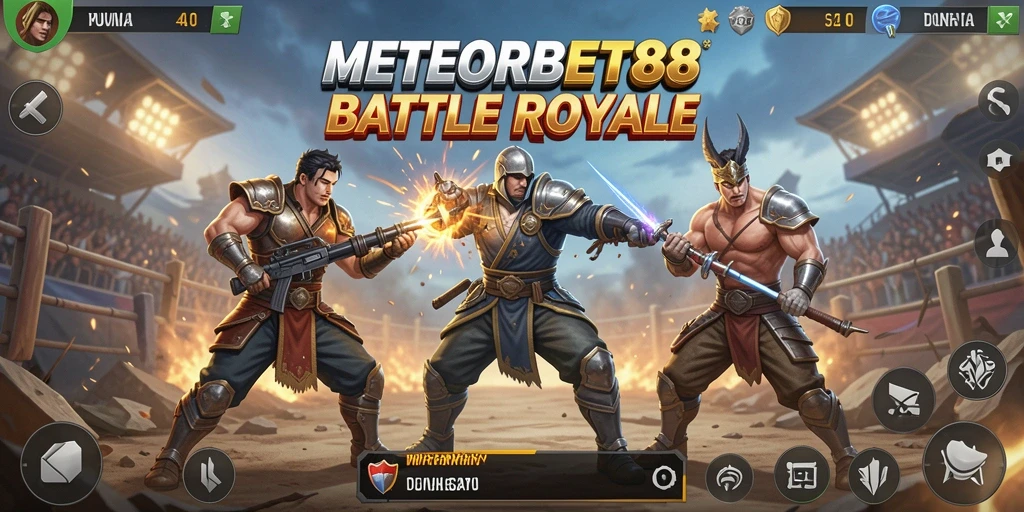 Gameplay seru di METEORBET88, penuh aksi Battle Royale.