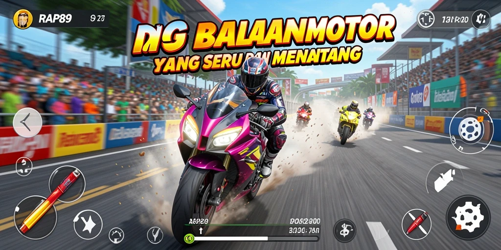 Tangkapan layar perilisan RAP89 menunjukkan aksi balap motor yang mendebarkan.