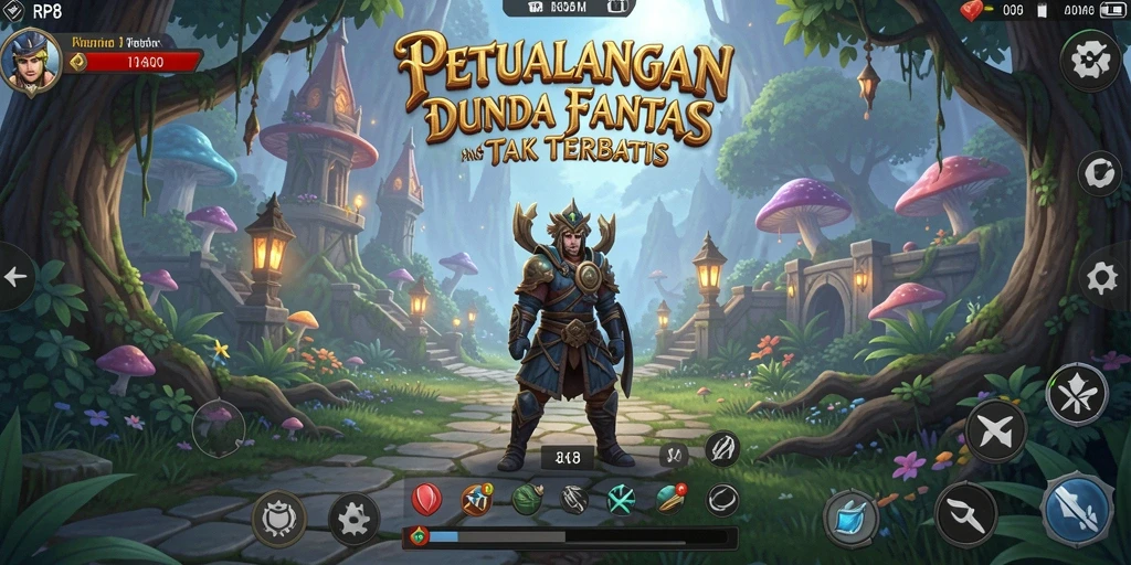 Tangkapan layar dari gameplay seru RP8 dalam dunia MMORPG.