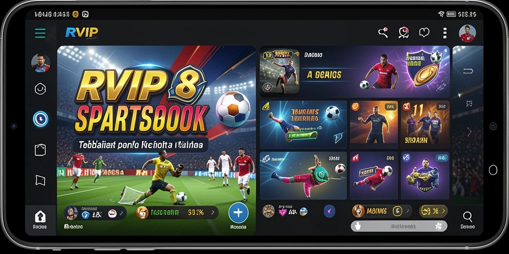Tampilan screenshot RVIP menunjukkan pengalaman taruhan olahraga yang menarik dan interaktif.