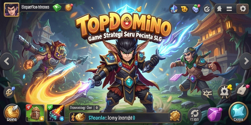Tampilan menarik dari gameplay seru dan strategi dalam TOPDOMINO.